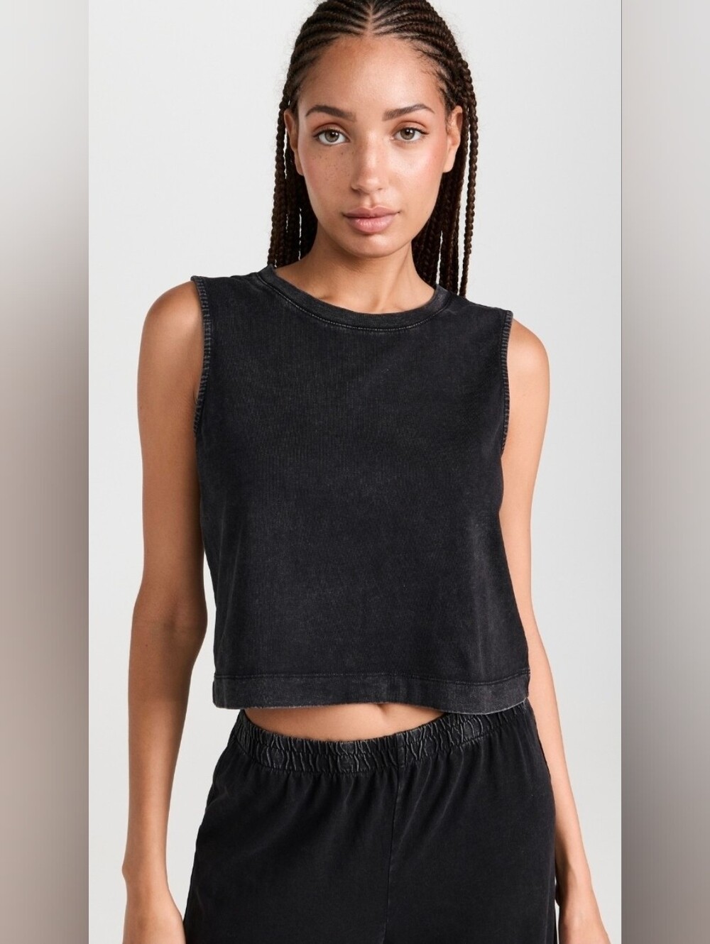 Z SUPPLY Cropped Charcoal tank
